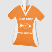 Cross Country Oranje Sport Jersey Foto Ornament (voorkant)