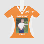 Cross Country Oranje Sport Jersey Foto Ornament (achterkant)