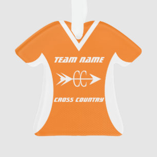 Cross Country Oranje Sport Jersey Foto Ornament
