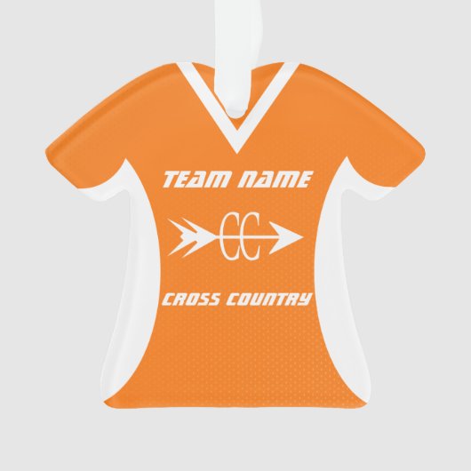 Cross Country Oranje Sport Jersey Foto Ornament (voorkant)