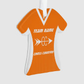Cross Country Oranje Sport Jersey Foto Ornament (voorkant)