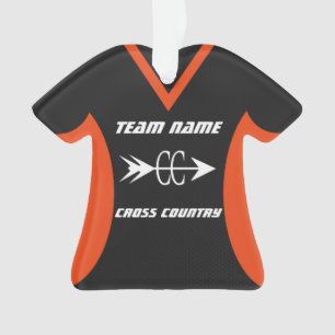 Cross Country Oranje zwarte sporttrui Ornament