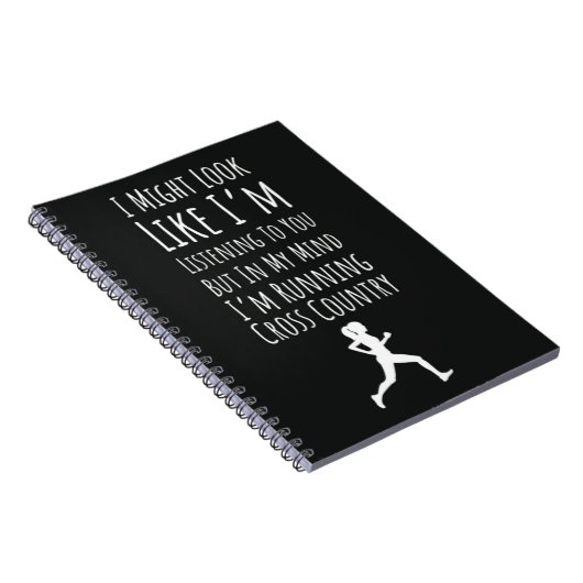 Cross Country Ornamenten Running Runner Team XC Notitieboek (Rechterzijde)