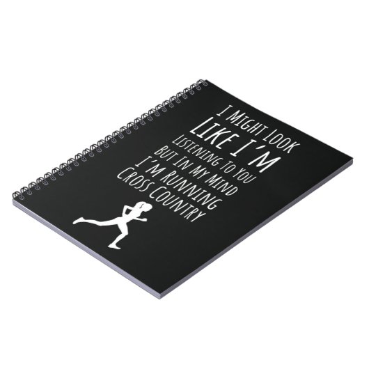 Cross Country Ornamenten Running Runner Team XC Notitieboek (Linkerzijde)