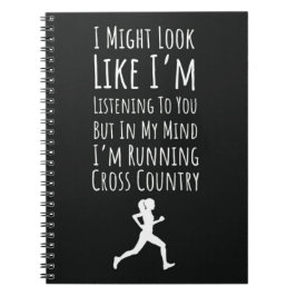 Cross Country Ornamenten Running Runner Team XC Notitieboek
