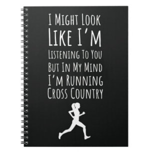 Cross Country Ornamenten Running Runner Team XC Notitieboek