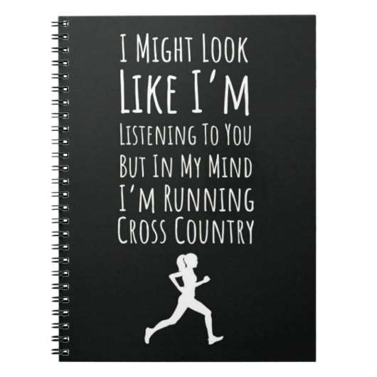 Cross Country Ornamenten Running Runner Team XC Notitieboek (Voorkant)