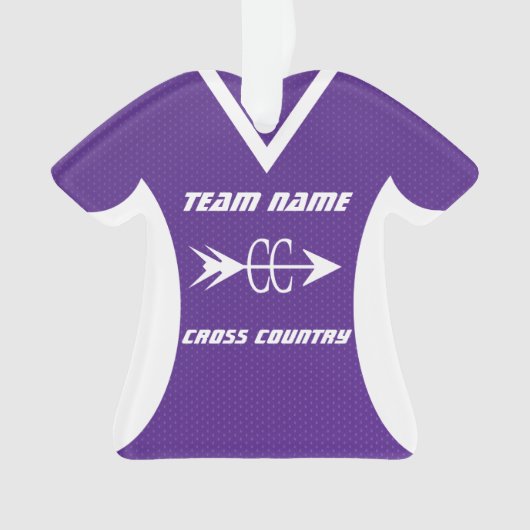 Cross Country Paarse sporttrui Ornament (voorkant)