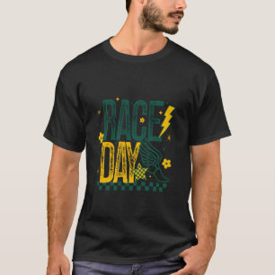 Cross Country Race Day Hardloper Atletiek Groen T-shirt