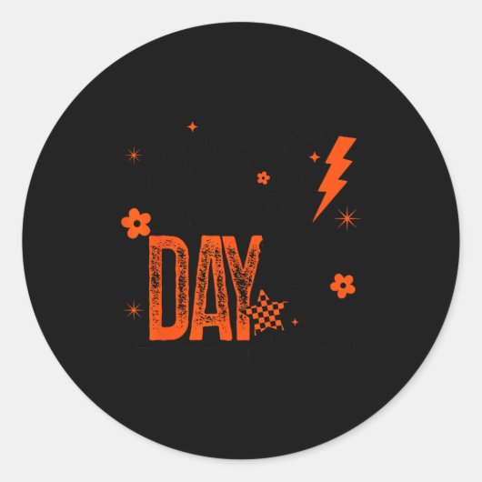 Cross Country Race Day Runner Track And Field Oran Ronde Sticker (Voorkant)