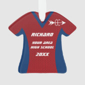 Cross Country Red Sports Jersey Ornament (achterkant)