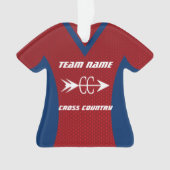 Cross Country Red Sports Jersey Ornament (voorkant)