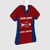 Cross Country Red Sports Jersey Ornament (voorkant)
