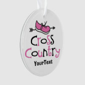 Cross Country Roze Schoen Ornament (voorkant)