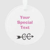 Cross Country Roze Schoen Ornament (achterkant)