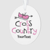 Cross Country Roze Schoen Ornament (voorkant)