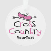 Cross Country Roze Schoen Ornament (voorkant)