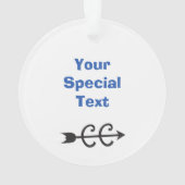 Cross-country Runner Blue Shoe© Aangepast voor-/ac Ornament (achterkant)