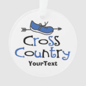 Cross-country Runner Blue Shoe© Aangepast voor-/ac Ornament (voorkant)