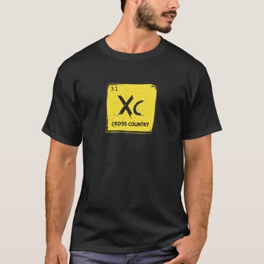 Cross-country Runner CC XC Periodic Table T-shirt (Voorkant)