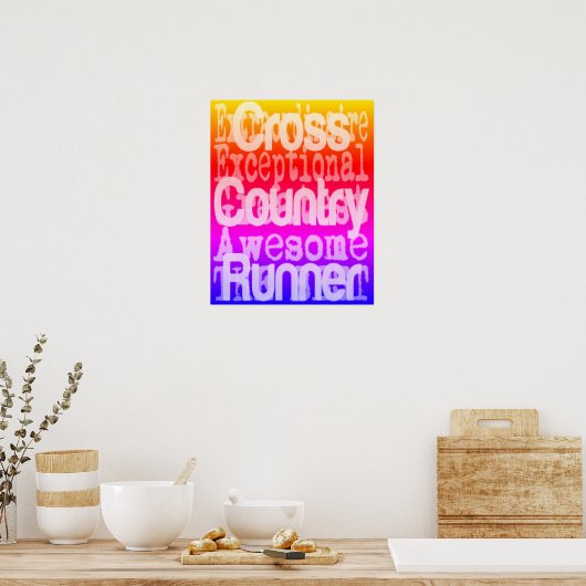Cross Country Runner Fun Poster (Keuken)