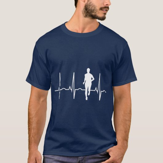 Cross-country Runner Gifts Runner Heartbeat T-shirt (Voorkant)