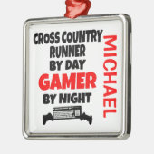 Cross Country Runner houdt van het spelen van vide Metalen Ornament (Links)