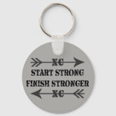 Cross-country Runner Sterke Sleutelhanger (Voorkant)