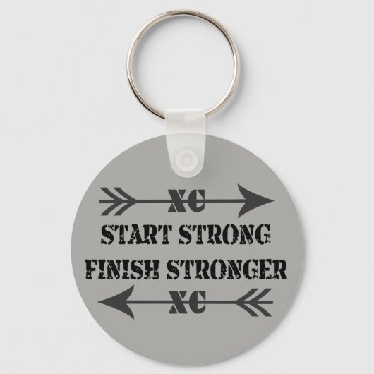 Cross-country Runner Sterke Sleutelhanger (Voorkant)