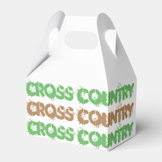 Cross Country Runner thema Favor Box Bedankdoosjes (Voorkant Zijde)