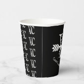 Cross-country Runner XC Arrow Paper Cups Papieren Bekers (Rechts)