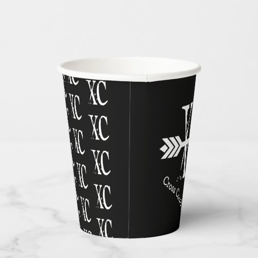 Cross-country Runner XC Arrow Paper Cups Papieren Bekers (Rechts)