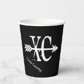 Cross-country Runner XC Arrow Paper Cups Papieren Bekers (Voorkant)