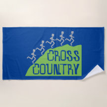 Cross Country Runners op Hill © Beach Towel