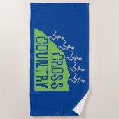 Cross Country Runners op Hill © Beach Towel Strandlaken (Voorkant)