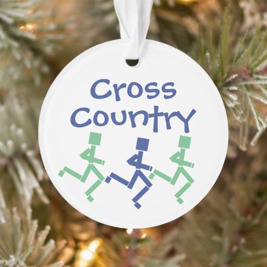 Cross Country Running Back and Front aanpassen Ornament (Boom)