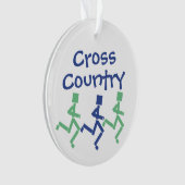 Cross Country Running Back and Front aanpassen Ornament (voorkant)