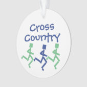 Cross Country Running Back and Front aanpassen Ornament (voorkant)