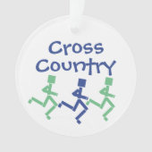 Cross Country Running Back and Front aanpassen Ornament (voorkant)