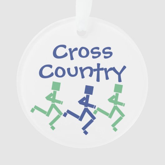 Cross Country Running Back and Front aanpassen Ornament (voorkant)