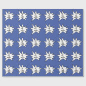 Cross-country Running Blue Wrapping Paper Cadeaupapier (Vlak)