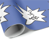 Cross-country Running Blue Wrapping Paper Cadeaupapier (Rol Hoek)