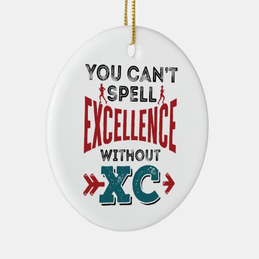 Cross-country Running Funny Excellence XC Keramisch Ornament (Rechts)