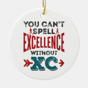 Cross-country Running Funny Excellence XC Keramisch Ornament