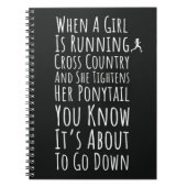Cross Country Running Gift Vrouwen voor haar loper Notitieboek (Voorkant)
