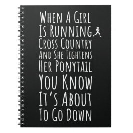Cross Country Running Gift Vrouwen voor haar loper Notitieboek