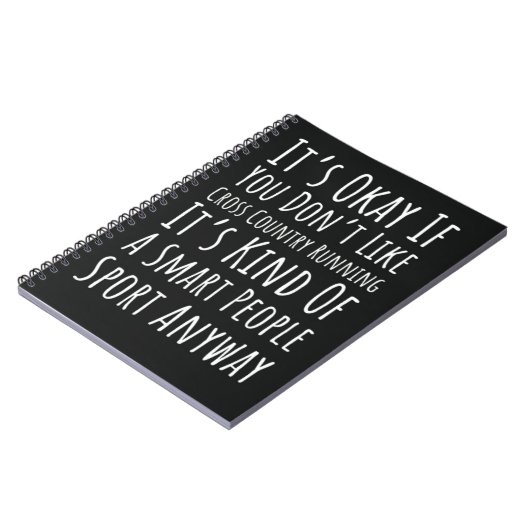 Cross Country Running Gifts Track en Field Runner Notitieboek (Linkerzijde)