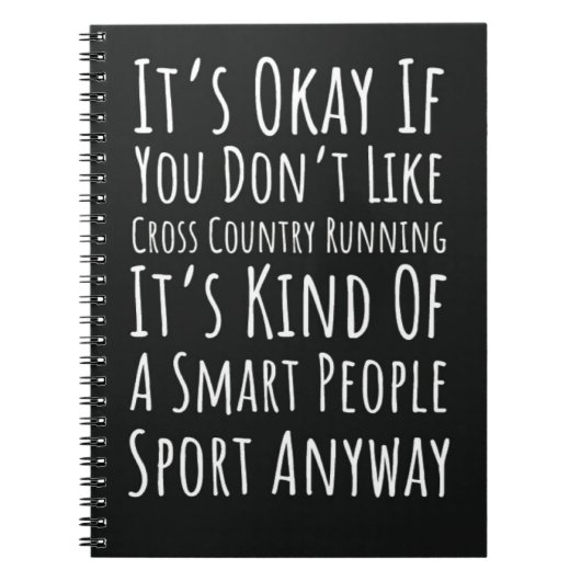 Cross Country Running Gifts Track en Field Runner Notitieboek (Voorkant)