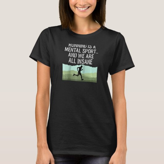 Cross-country Running is Insane Raglan T-shirt (Voorkant)