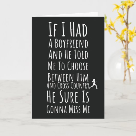 Cross Country Running Kaarten Runner Typography XC (Gele Bloem)